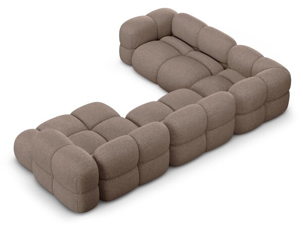 Hnědá rohová pohovka (levý roh/do "U") Loretto – Cosmopolitan Design