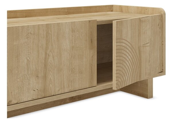 TV stolek v dekoru dubu v přírodní barvě 140x45x40 cm Daira – Marckeric