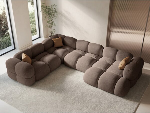Hnědá rohová pohovka (levý roh/do "U") Loretto – Cosmopolitan Design