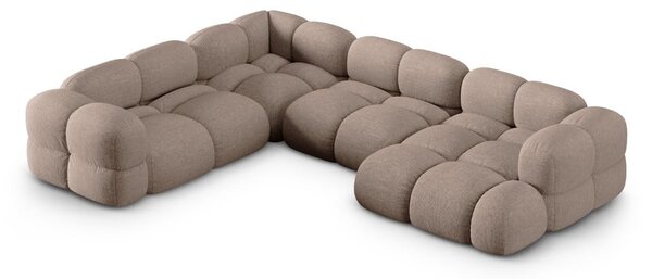 Hnědá rohová pohovka (levý roh/do "U") Loretto – Cosmopolitan Design
