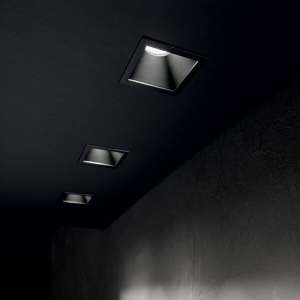 ILUX 192383 LED Zápustné bodové svítidlo Ideal Lux Game Square Black Black 192383 11W 850lm 3000K IP20 hranaté černé - IDEALLUX