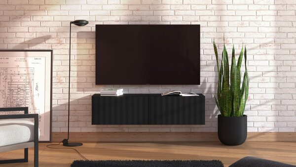 TV STOLEK, černá, 128/32/42 cm Xora - Černé komody