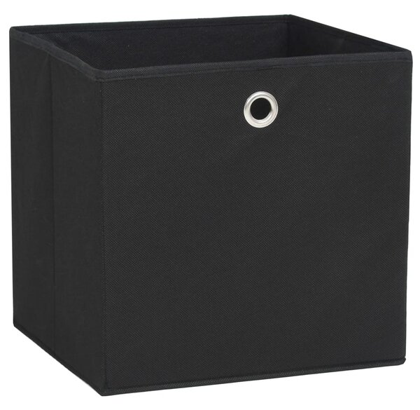Úložné boxy 10 ks netkaná textilie 28 x 28 x 28 cm černé