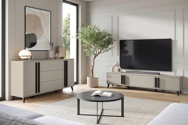 NÍZKÁ KOMODA, béžová, 180/40/33 cm - TV stolky & komody pod TV, Online Only
