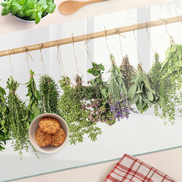 Krájecí prkénko skleněné Sušené bylinky na provázku ddk-nr-wm-00007082