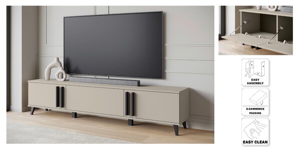 NÍZKÁ KOMODA, béžová, 180/40/33 cm - TV stolky & komody pod TV, Online Only