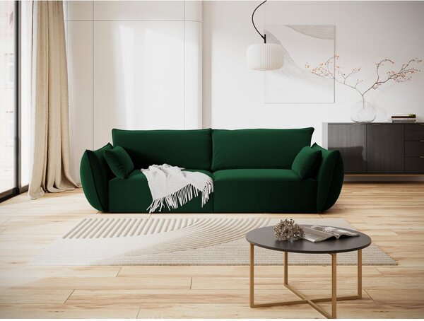 Tmavě zelená sametová pohovka 208 cm Vanda – Mazzini Sofas