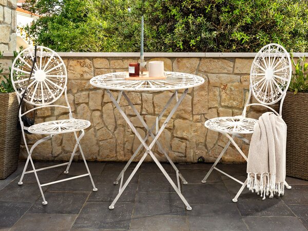 Bistro stolek SCAFA 70 cm 70 cm Kov Bílá