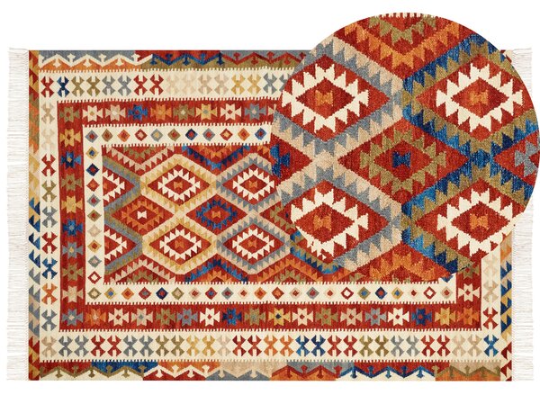Vlněný kelimový koberec 160 x 230 cm vícebarevný OSHAKAN