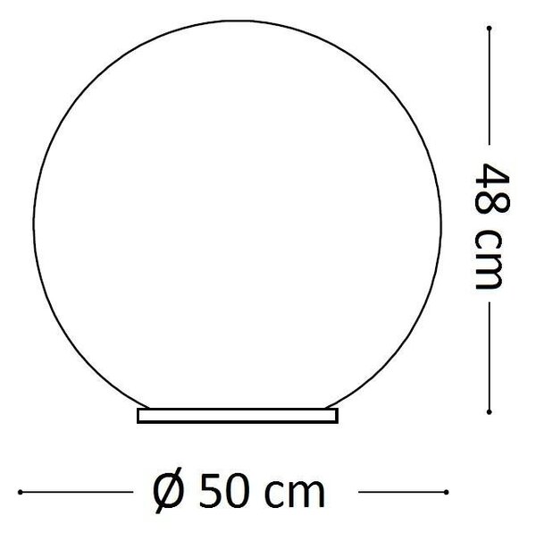 ILUX 191614 Velké kulaté zahradní svítidlo SOLE PT1 BIG - IDEALLUX