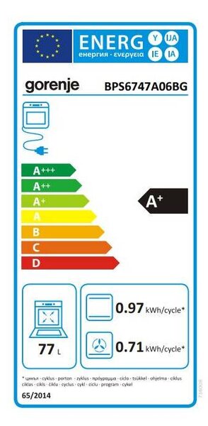 Vestavná trouba Gorenje BPS6747A06BG (A)