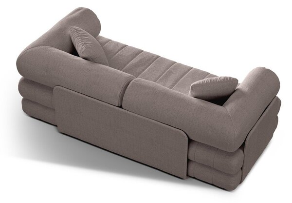 Šedobéžová rozkládací pohovka z textilie bouclé 206 cm Kemi – Cosmopolitan Design