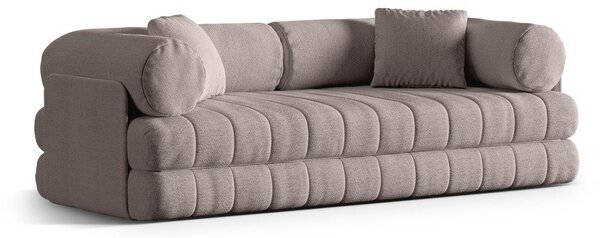 Šedobéžová rozkládací pohovka z textilie bouclé 206 cm Kemi – Cosmopolitan Design