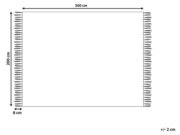 Koberec NIAVAN Béžová 200 x 300 cm Bavlna Kelim