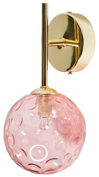 Sada 2 nástěnných lamp ANADYR Sklo Růžová