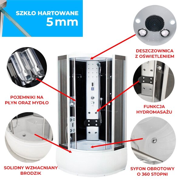 BPS-koupelny Hydromasážní box WSH7080 80x80