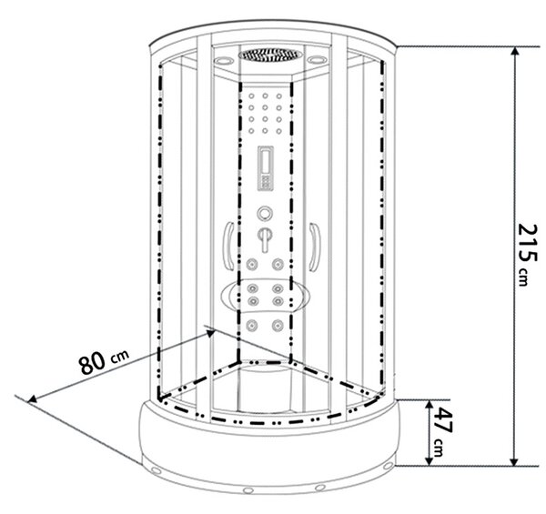 BPS-koupelny Hydromasážní box WSH7080 80x80