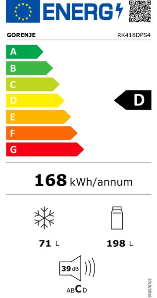 Lednice GORENJE RK418DPS4 (D)
