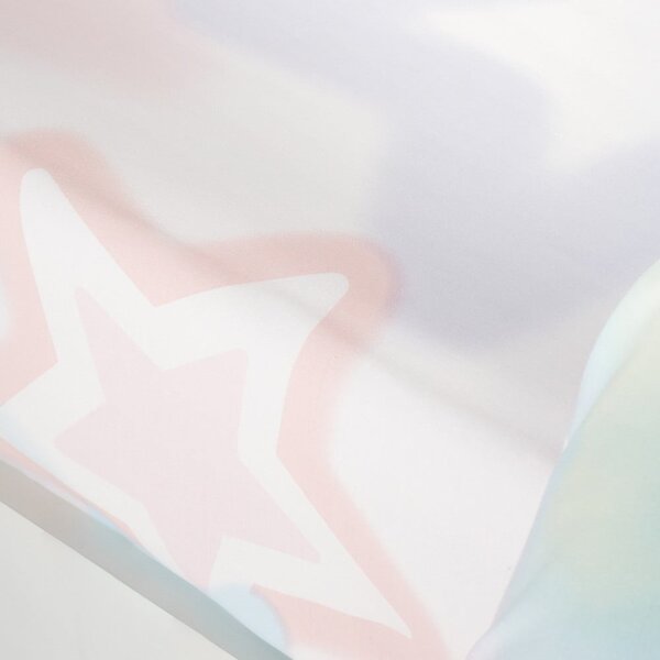 Bílé/růžové napínací dětské prostěradlo na dvoulůžko 135x190 cm Ombre Stars – Catherine Lansfield