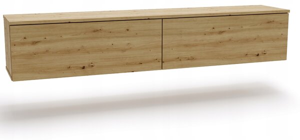 RTV skříňka NICOLE závěsná stojící bezúchytková komoda 160 cm dub artisan