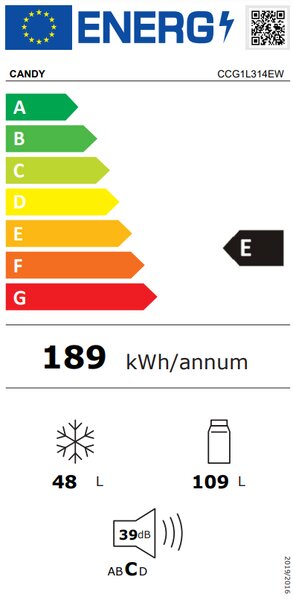 Lednice Candy CCG1L314EW (E)