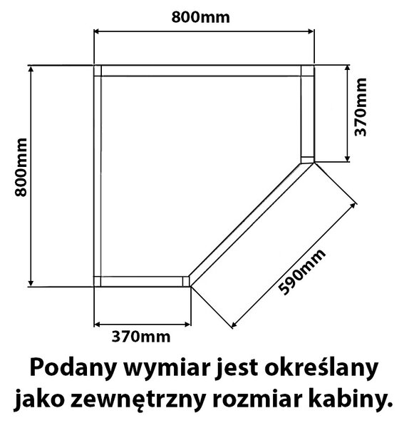 BPS-koupelny Pětiúhelníkový sprchový kout KZ91A BL 80x80 černá/transparent + vanička ST07A BL černá