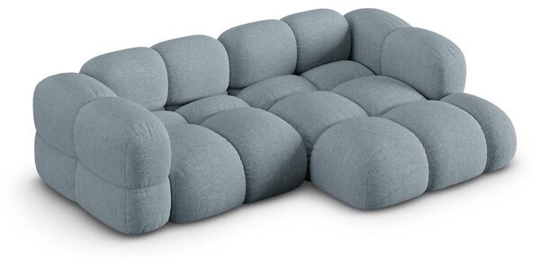 Světle modrá rohová pohovka (pravý roh/s lenoškou) Loretto – Cosmopolitan Design
