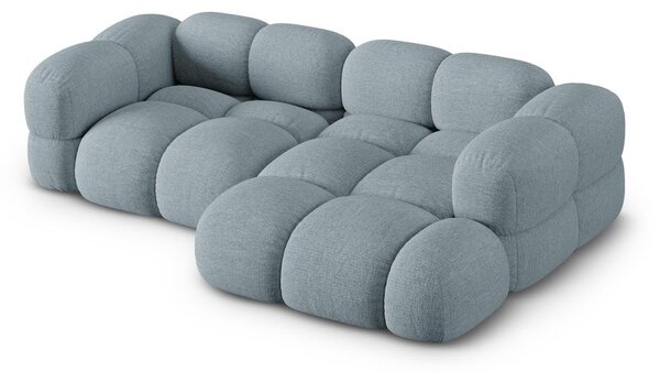 Světle modrá rohová pohovka (pravý roh/s lenoškou) Loretto – Cosmopolitan Design