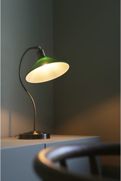 Markslöjd 108864 - Stolní lampa VELA 1xE27/40W/230V mosaz/zelená