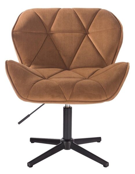 LuxuryForm DESIGN Židle MILANO VELUR na černém kříži - medová