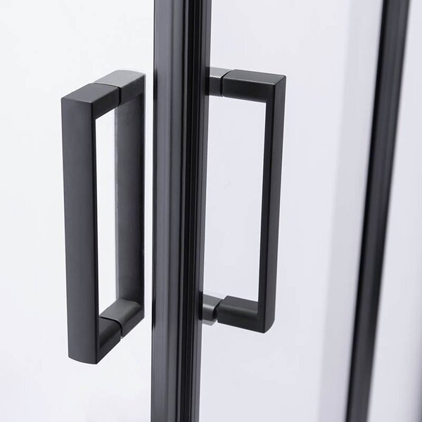 BPS-koupelny Čtvercový sprchový kout BL30B 90x90 černá/transparent + vanička DEKO bílá
