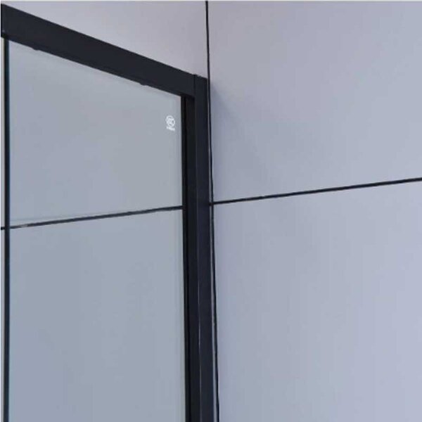 BPS-koupelny Pětiúhelníkový sprchový kout KZ4026A BL 80x80 černá/transparent + vanička SXL07A BL černá