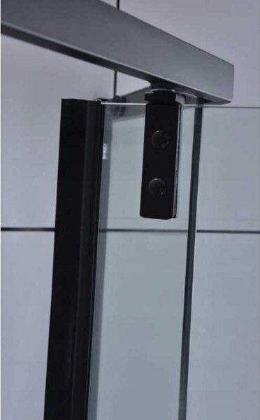 BPS-koupelny Pětiúhelníkový sprchový kout KZ4026A BL 80x80 černá/transparent + vanička SXL07A BL černá