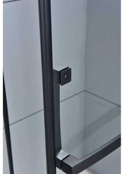 BPS-koupelny Pětiúhelníkový sprchový kout KZ4026A BL 80x80 černá/transparent + vanička SXL07A BL černá