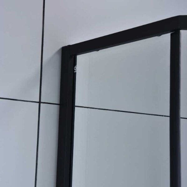 BPS-koupelny Pětiúhelníkový sprchový kout KZ4026A BL 80x80 černá/transparent + vanička SXL07A BL černá