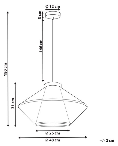 Závěsná lampa PALMETTO Bavlna Béžová