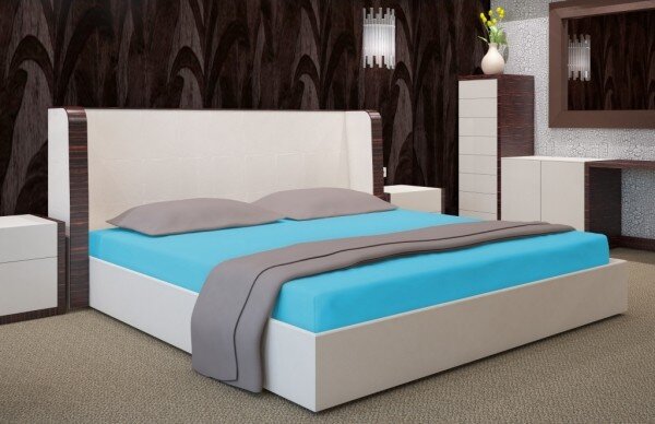 Tyrkysová plachta na postel 180x200 cm Šířka: 160 cm | Délka: 200 cm