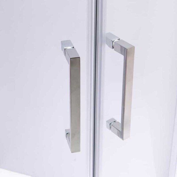 BPS-koupelny Čtvrtkruhový sprchový kout KZ101B 90x90 cm chrom/transparent + vanička SXL01B BL černá