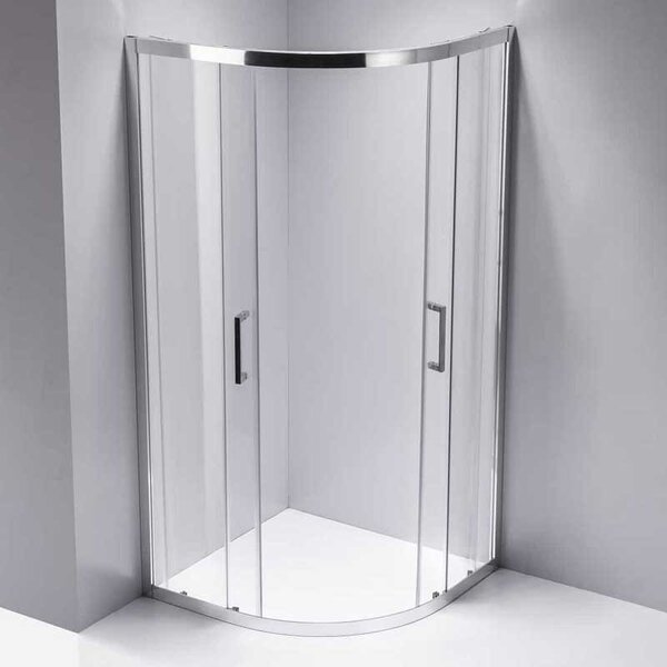 BPS-koupelny Čtvrtkruhový sprchový kout KZ101B 90x90 cm chrom/transparent + vanička SXL01B BL černá