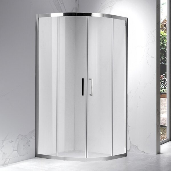 BPS-koupelny Čtvrtkruhový sprchový kout KZ101B 90x90 cm chrom/transparent + vanička SXL01B WH bílá