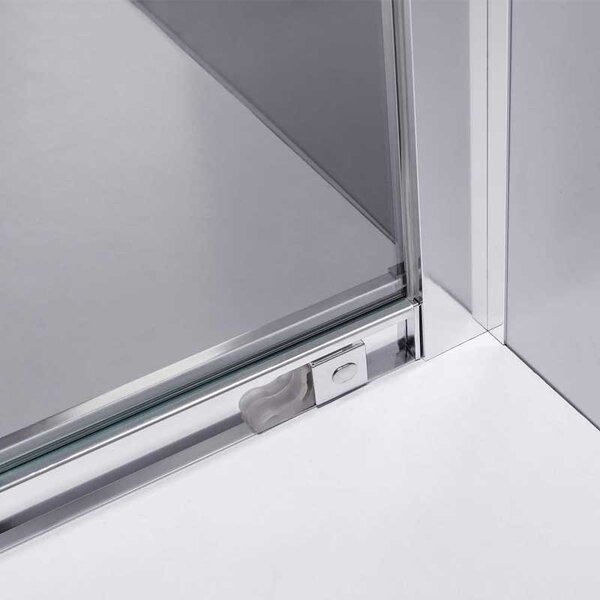 BPS-koupelny Čtvrtkruhový sprchový kout KZ101B 90x90 cm chrom/transparent + vanička ST01B WH bílá