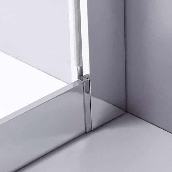 BPS-koupelny Čtvrtkruhový sprchový kout KZ101B 90x90 cm chrom/transparent + vanička ST01B WH bílá