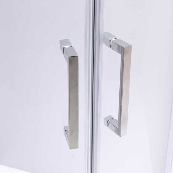 BPS-koupelny Čtvrtkruhový sprchový kout KZ101B 90x90 cm chrom/transparent + vanička ST01B WH bílá
