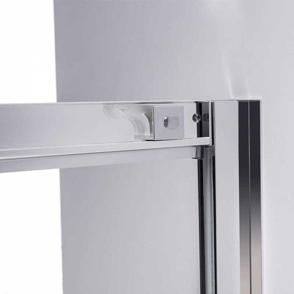 BPS-koupelny Čtvrtkruhový sprchový kout KZ101B 90x90 cm chrom/transparent + vanička ST01B WH bílá