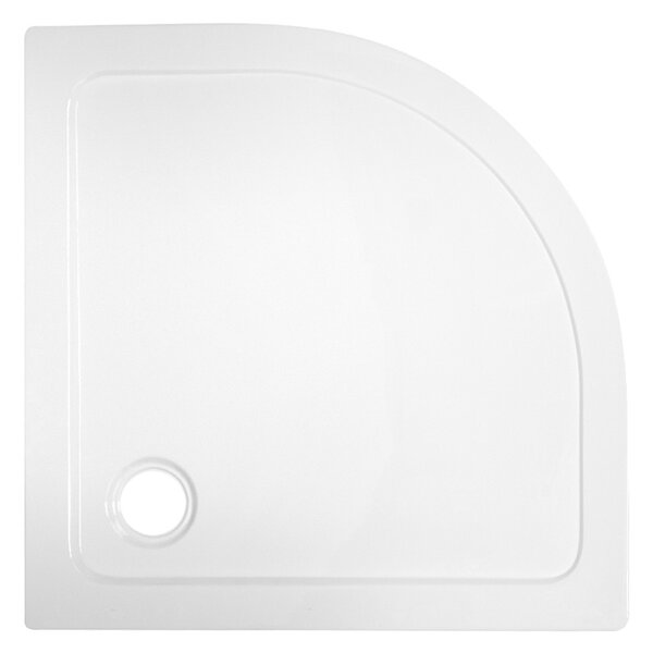 BPS-koupelny Čtvrtkruhový sprchový kout KZ101A 80x80 cm chrom/transparent + vanička ST01A bílá