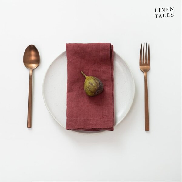 Lněné ubrousky v sadě 2 ks 40x40 cm Marsala – Linen Tales