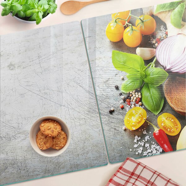 Skleněné krájecí prkénko Kuchyňské ingredience a bylinky ddk-nr-wm-00007155