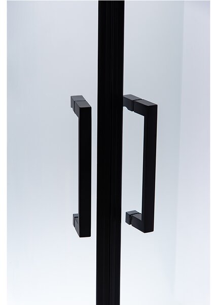 BPS-koupelny Čtvrtkruhový sprchový kout BS01A 80x80 cm černá/transparent + vanička SXL01A bílá