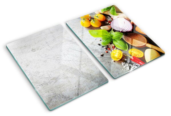 Skleněné krájecí prkénko Kuchyňské ingredience a bylinky ddk-nr-wm-00007155