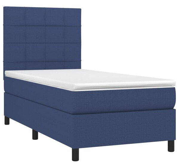 Box spring postel s matrací modrá 80x200 cm textil 3141735